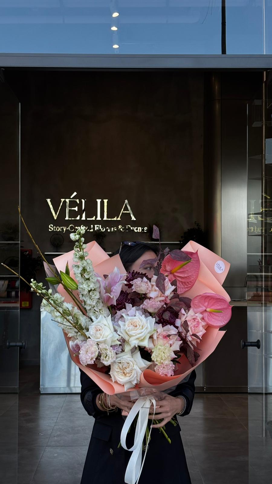 Pembe Anthurium &amp; Premium Mix Büyük Buket