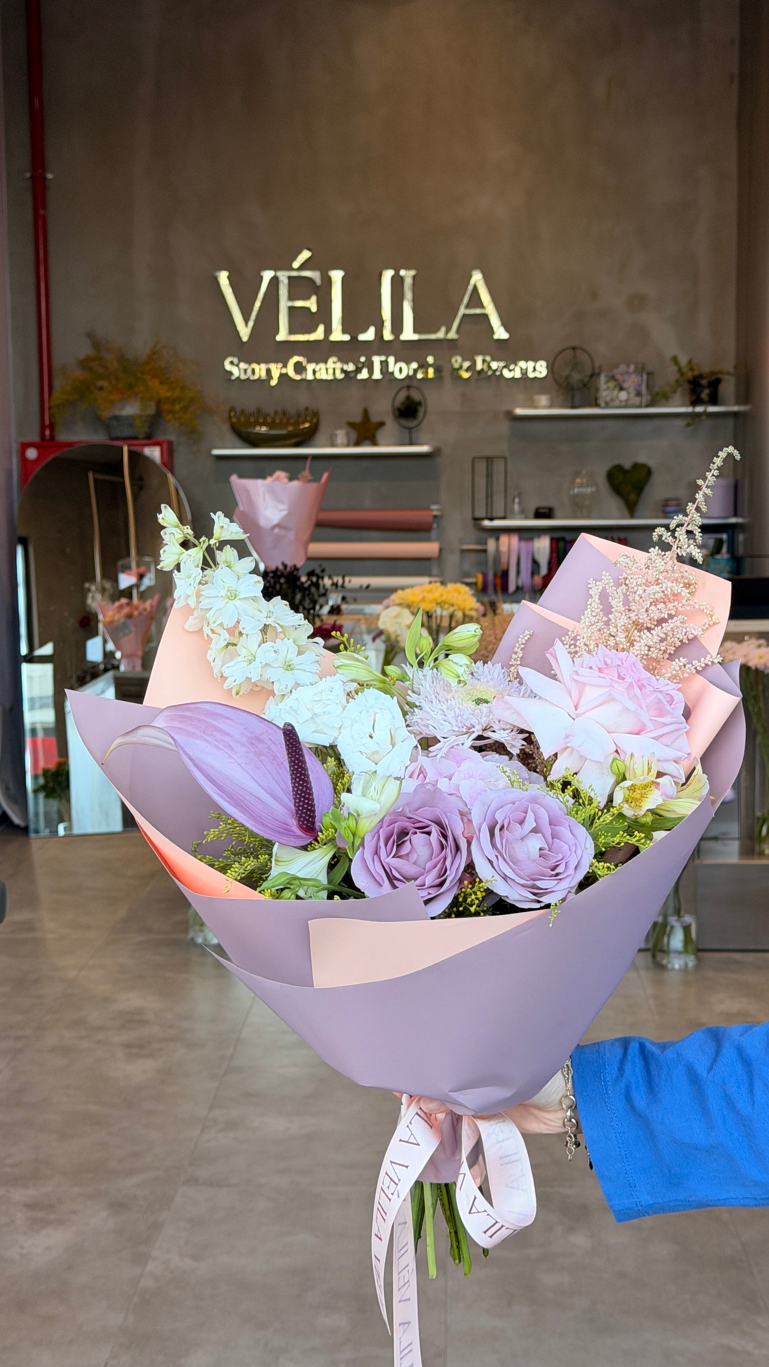 Velila-Lavanta Şıklığı Premium Buket