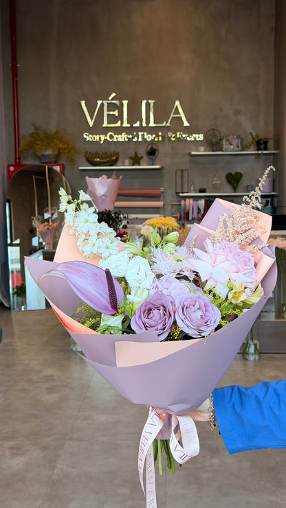 Velila-Lavanta Şıklığı Premium Buket