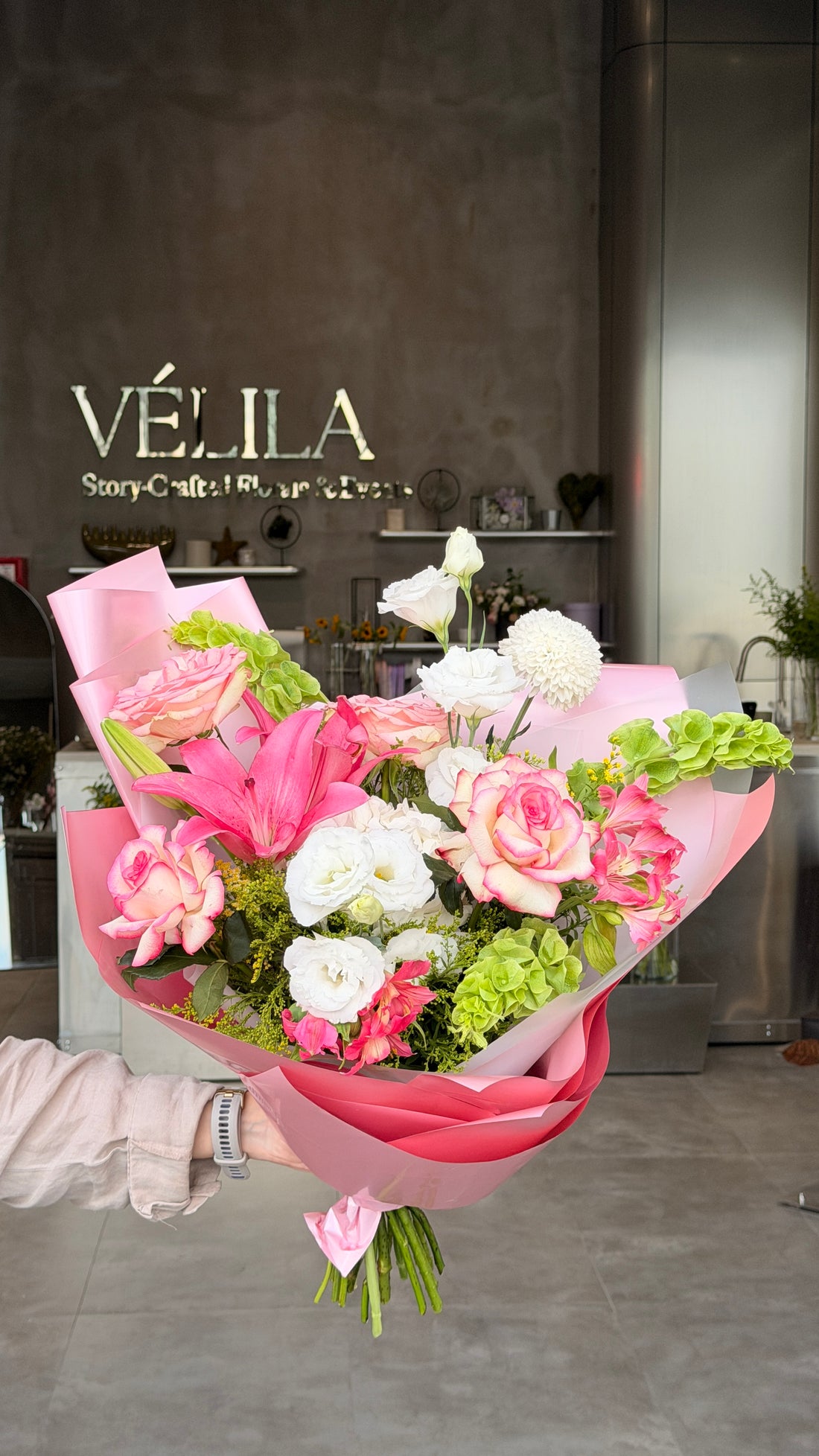 Velila-Pembe Bahçe Buketi